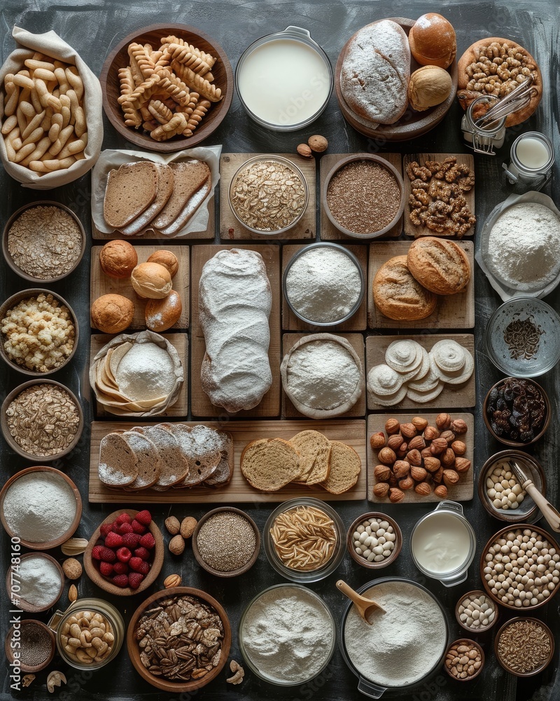 Baker in the style of knolling. Generative AI. Baker in the style of knolling. Generative AI.