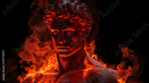 Vulcan The roman god of fire and smiting generate photo