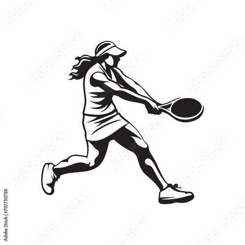 Tennis Player Silhouette Vector © Hera