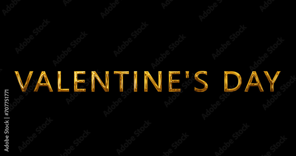 Happy Valentine's Day, 14th February typographic gold shiny glittering BG. Surprise flirting anniversary bg for romantic couples connecting each other and greeting them with affection. LOVE THEME.