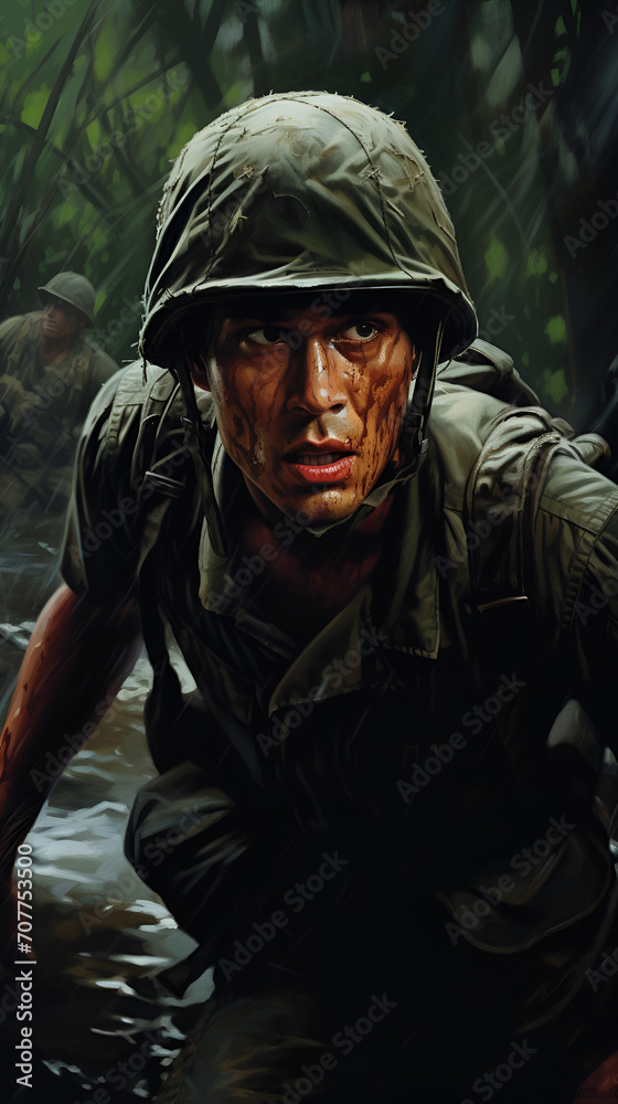 a Soldier in the jungle 