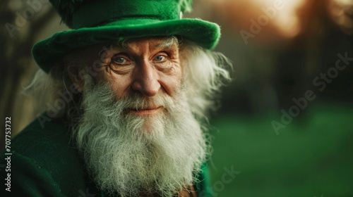 Leprechaun at Saint Patrick's Day celebrations. Feast of St. Patrick.  photo