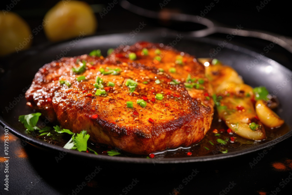 Sizzling Spiced Pork Chop Feast