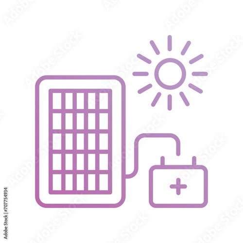 solar pannel icon with white background vector stock illustration