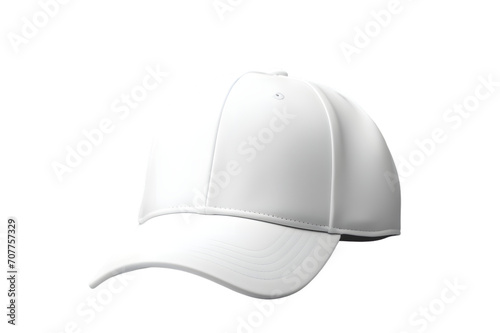 White baseball cap isolated on transparent background 