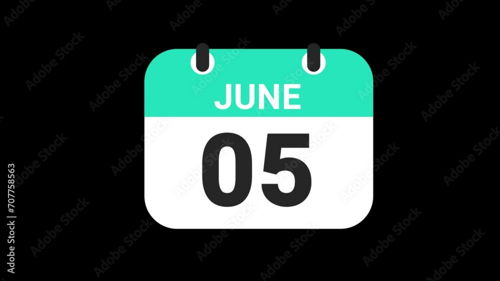 Date counting calendar date of 1 to 31, animation, Transparent alpha background Date counting calendar date of 1 to 31, animation, Transparent alpha background