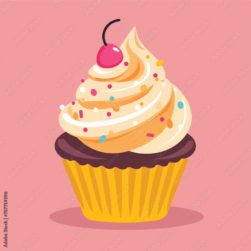 cupcake with cherry cupcake with cherry
