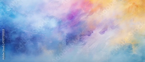 Hand drawn painting of abstract art panorama with colorful background, textured design, and creative illustration
