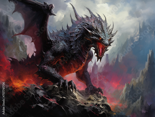Dragon Fantasy Monster Illustration Art © Arcane Imaginarium