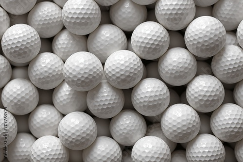 Texture of a large number of golf balls, top view