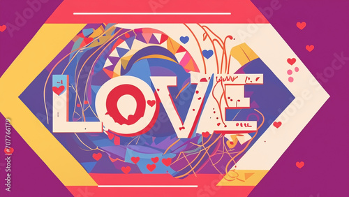 Valentine's Day love letter, card with the word LOVE 4K