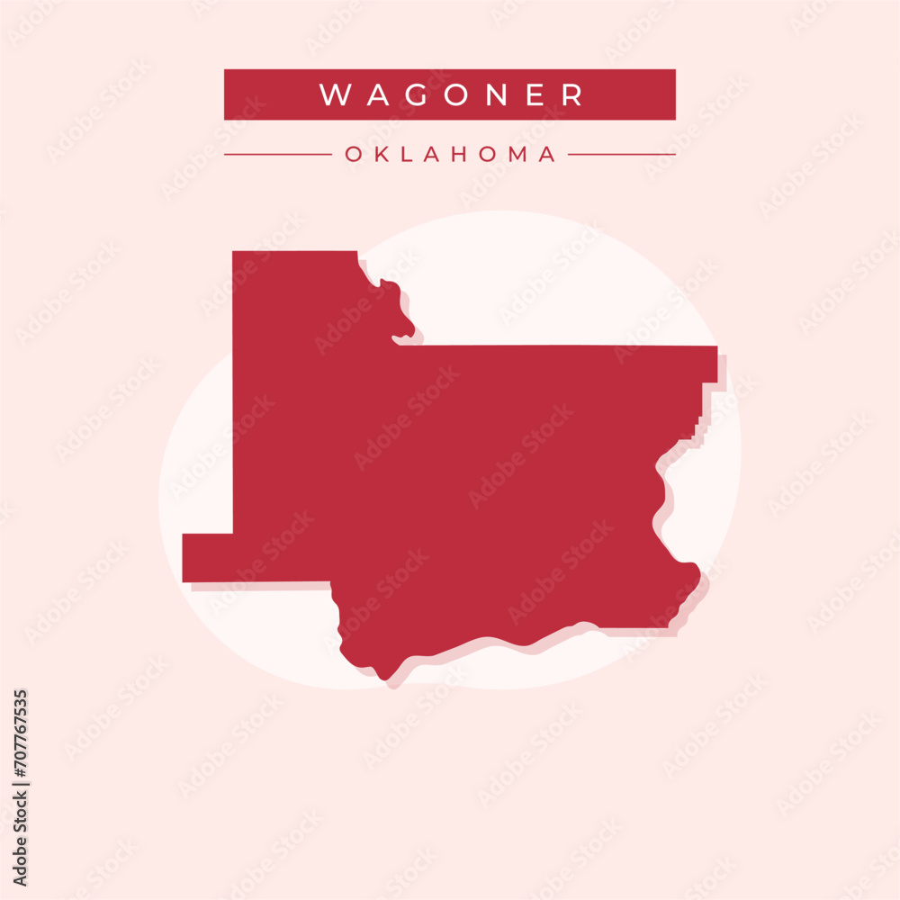 Vector illustration vector of Wagoner map Oklahoma
