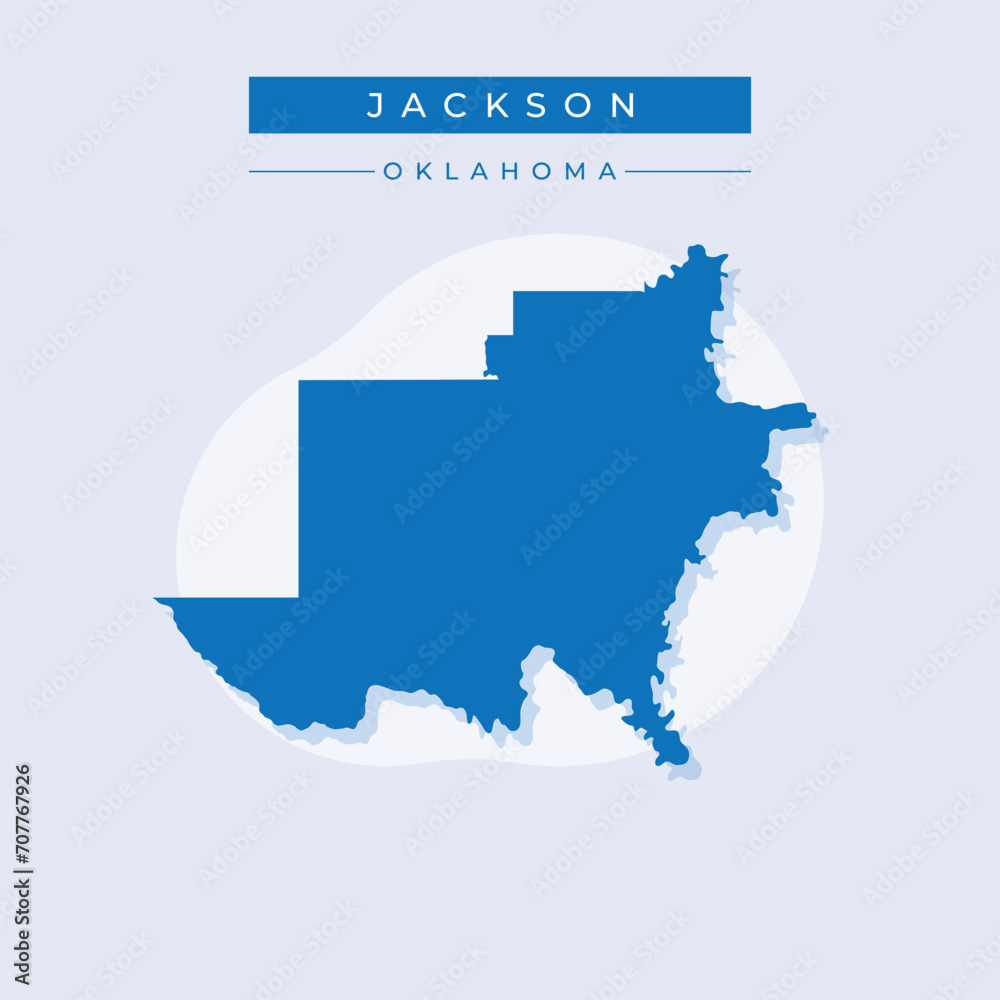 Vector illustration vector of Jackson map Oklahoma