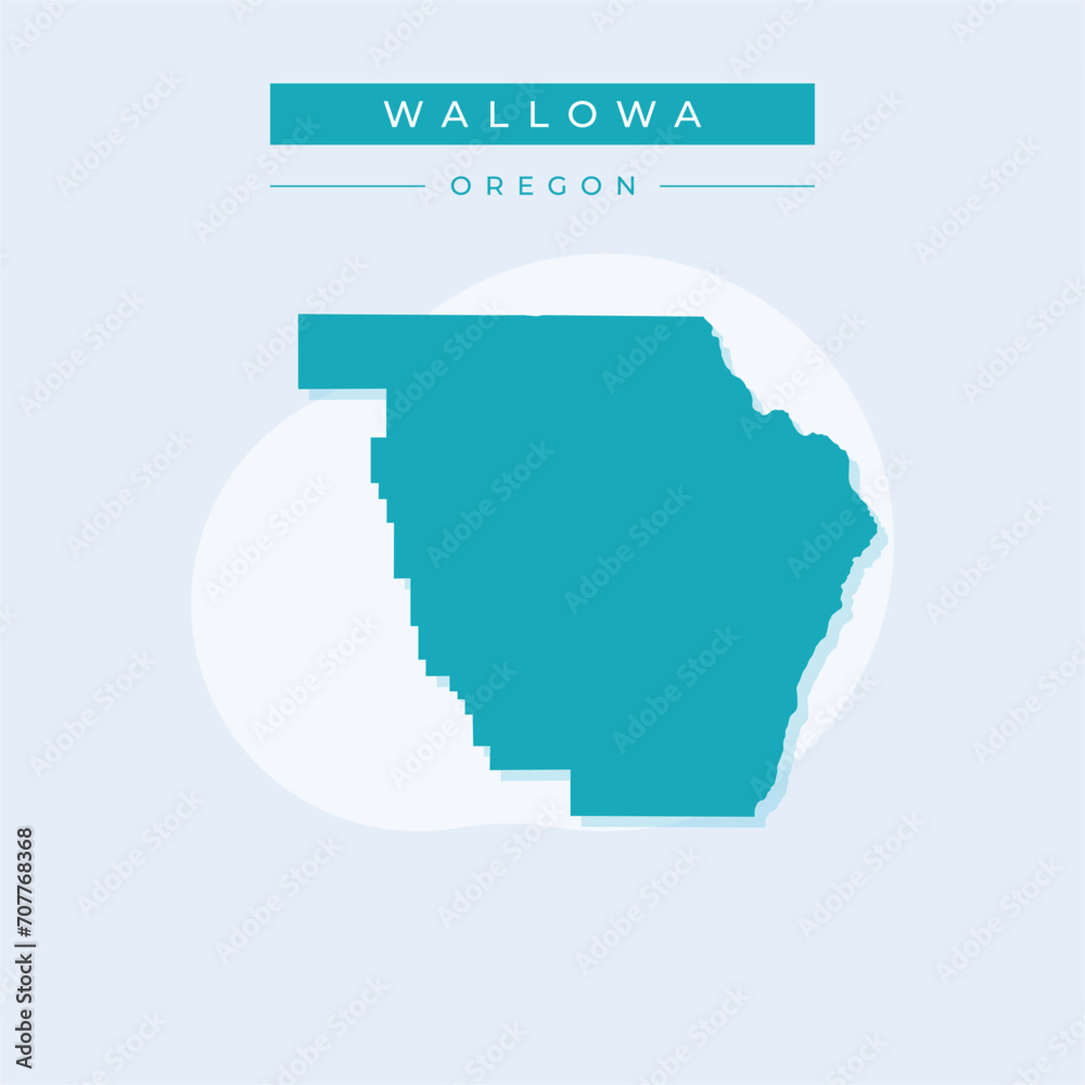 Vector illustration vector of Wallowa map Oregon