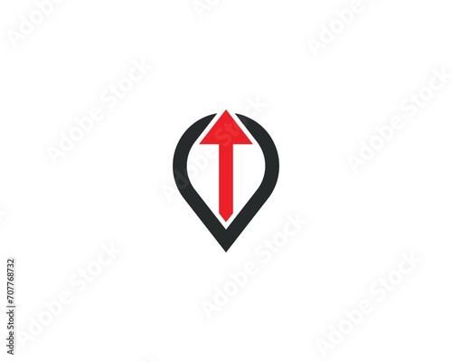 Free Download Pin Arrow Location Logo Concept sign icon symbol Design Element. Marketing, Financial, Accounting, Consulting, Pinpoint Logotype. Vector illustration logo template - GFXLoad