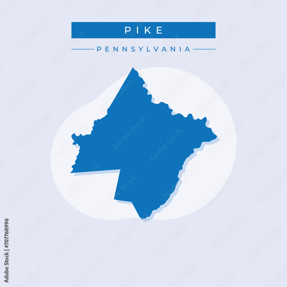 Vector illustration vector of Pike map Pennsylvania
