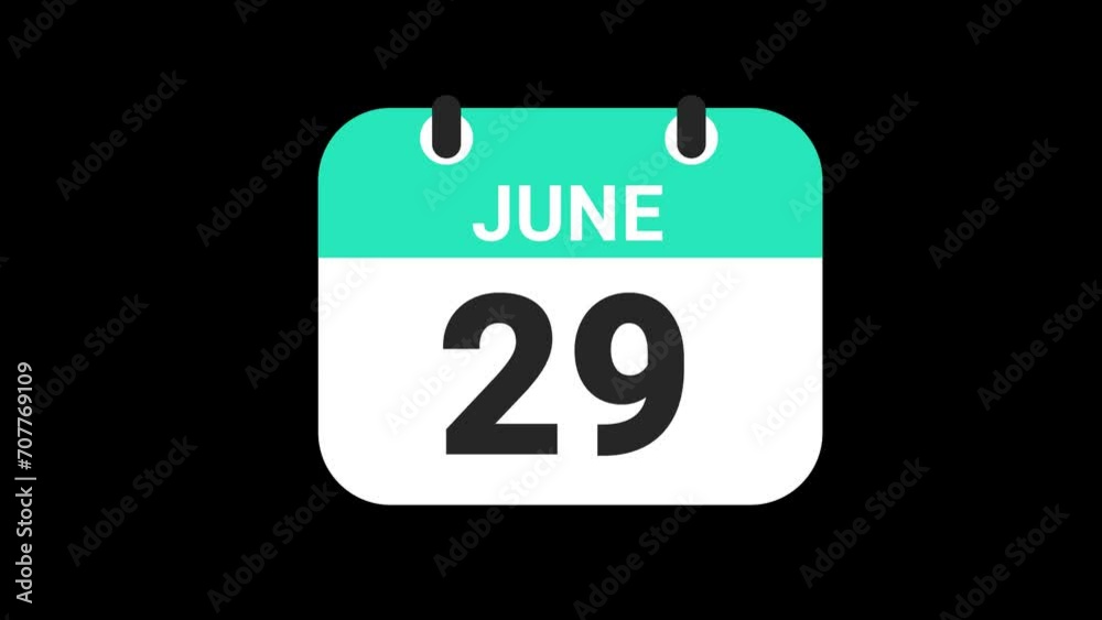 Date counting calendar date of 1 to 31, animation, Transparent alpha background Date counting calendar date of 1 to 31, animation, Transparent alpha background