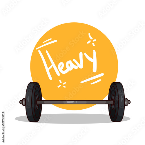 Illustration of barbell 