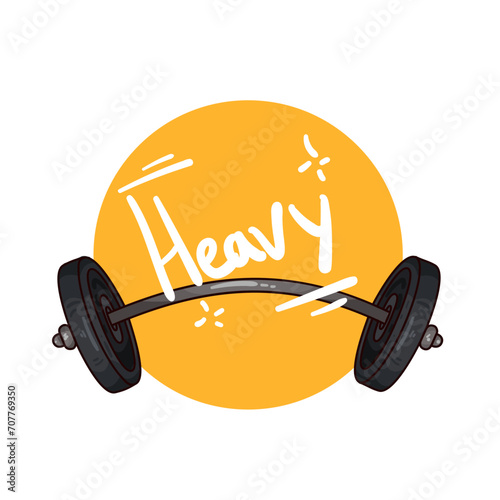 Illustration of barbell 