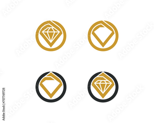 initial Letter O Diamond Logo Concept icon sign symbol Element Design. Jewellery, Gem, Jewelry Logotype. Vector illustration template