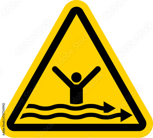 Water Safety Sign Warning - Strong Currents