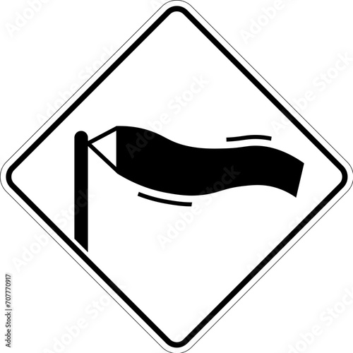 Water Safety Sign Warning - Strong Winds