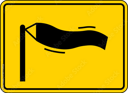 Water Safety Sign Warning - Strong Winds