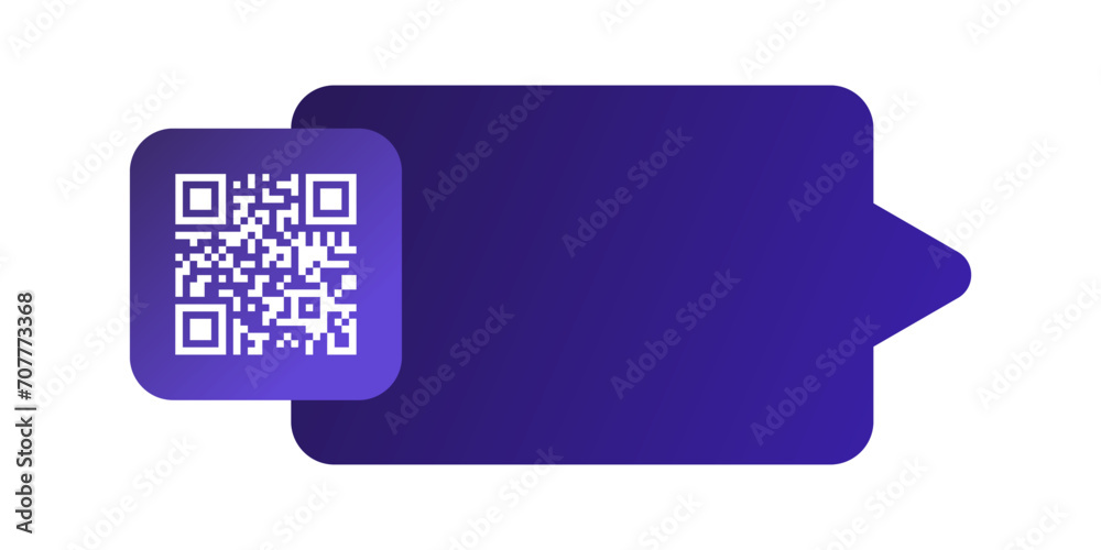 Fotografie Mockup of a sign with qr-code