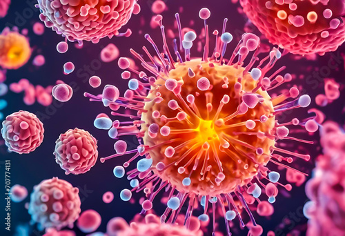 Close up virus and bacteria, Coronavirus background .bacteria germs microorganism virus cell, Viral hepatitis infection causing chronic liver disease. hepatitis viruses.
