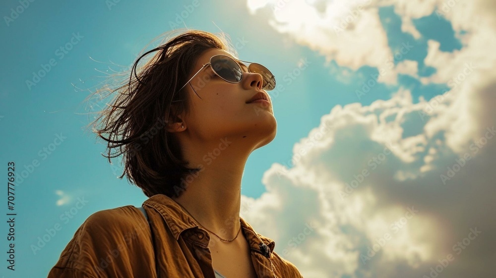Φωτογραφία woman in the sky