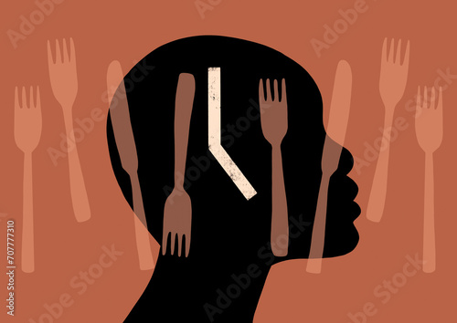 Nutrition diet food fasting illustration photo