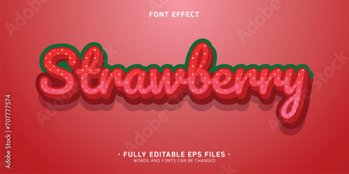 fun and modern strawberry text effect