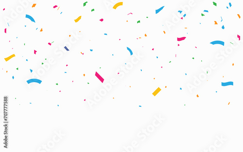 Vector colorful confetti on the transparent background, birthday, party, holiday, Celebration, confetti, decoration, luxury, symbol, congrats, vector