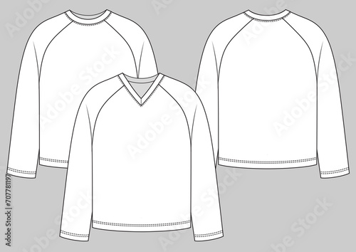 long sleeve oversized shirt with raglan sleeves