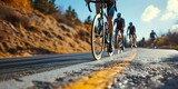 Cycling Race on a Sunny Day. Generative ai