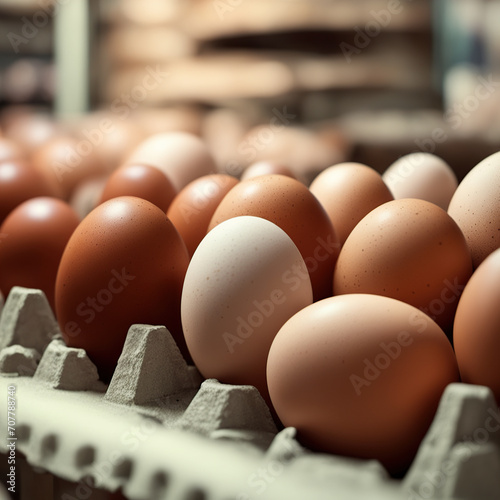 chicken eggs in the store