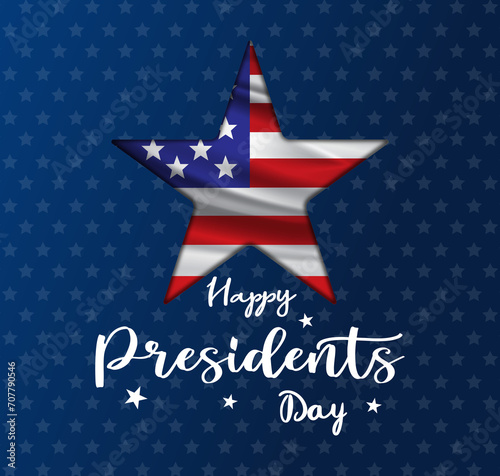 Happy Presidents Day USA Flag Background