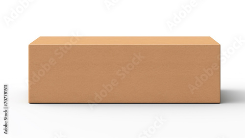 brown rectangle box mockup made of matte art card © Yuwarin