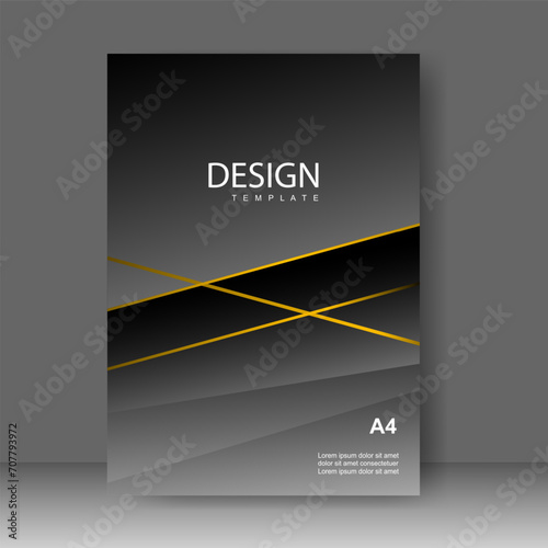 Book cover design luxury modern style. for Brochure template, Poster, Annual report, catalog, Simple Flyer promotion, magazine. Vector illustration