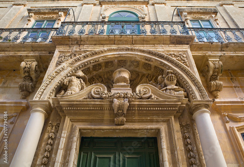 Testaferrata Palace at Villegaignon Street in Mdina, Malta