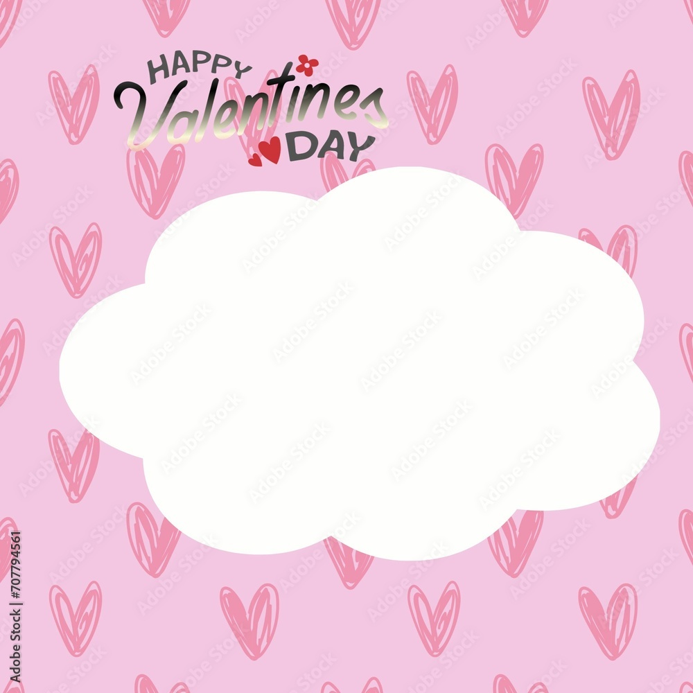 Set of Valentine's Day elements flat illustration or design style for Valentine's Day concept.