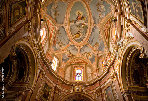 Interior of Carmelite Priory in Mdina  Malta