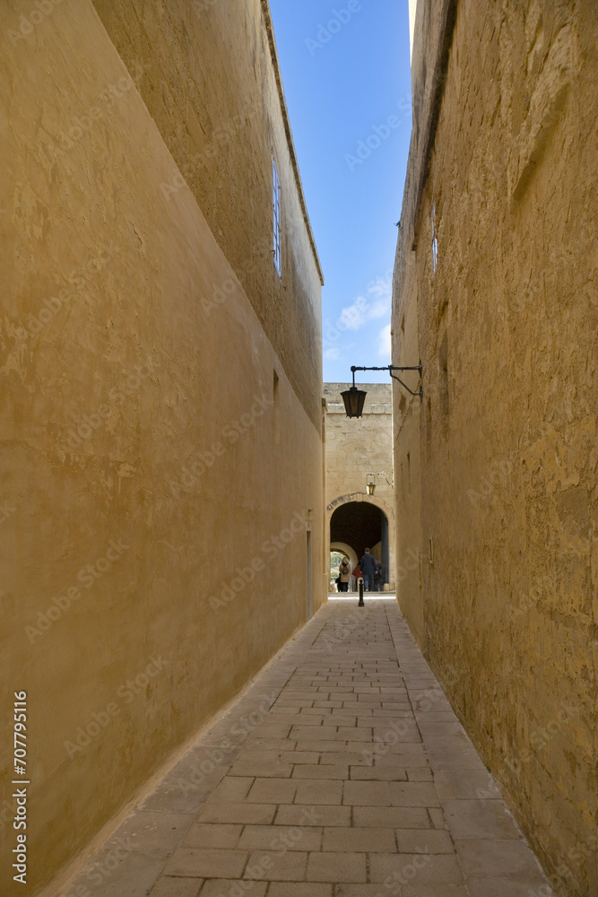 City Walls of downtown in Mdina, Malta