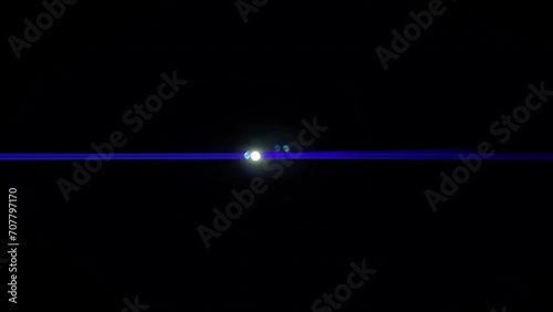 Blue anamorphic lens light flare leak transition overlay  photo