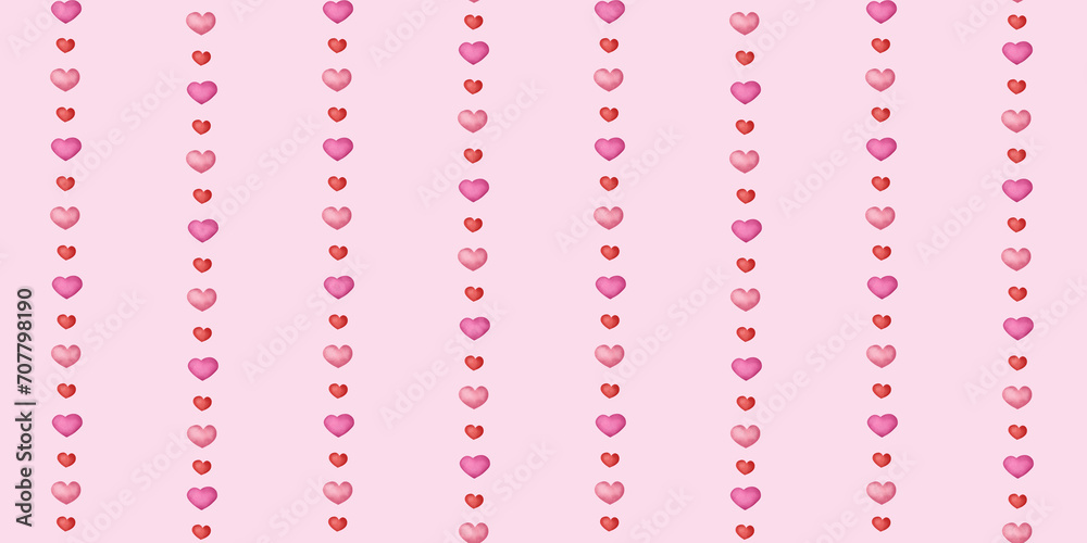 Seamless pattern. Hearts on the pink background Seamless pattern. Hearts on the pink background
