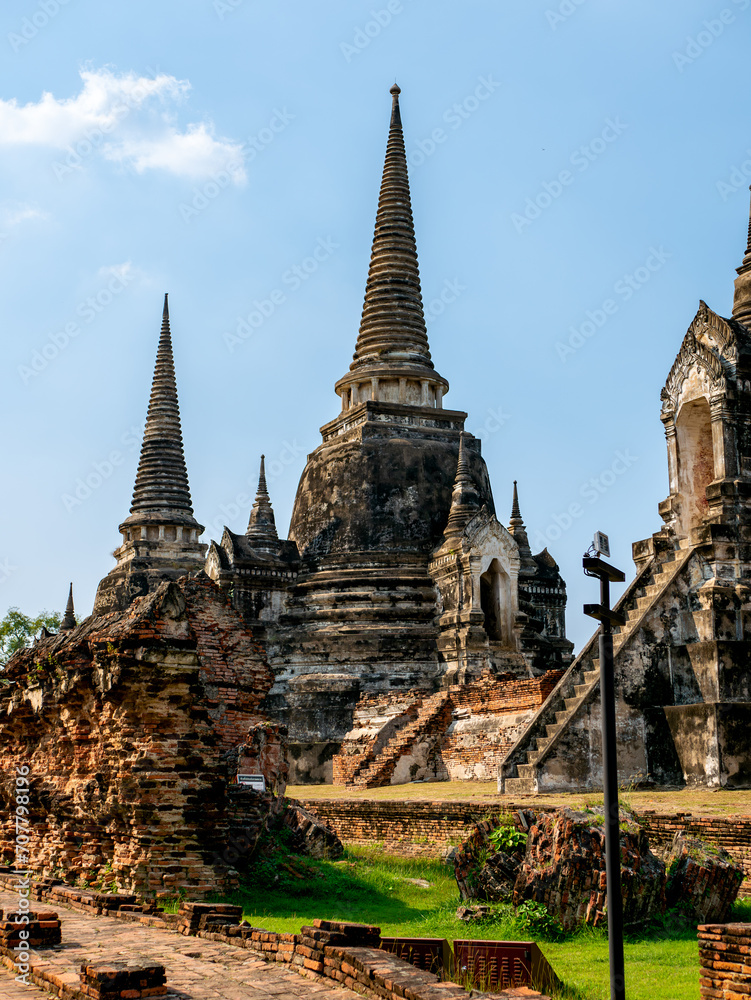 Old temple in the old city Ayutthaya