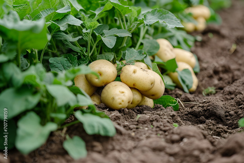 potatoes in the garden