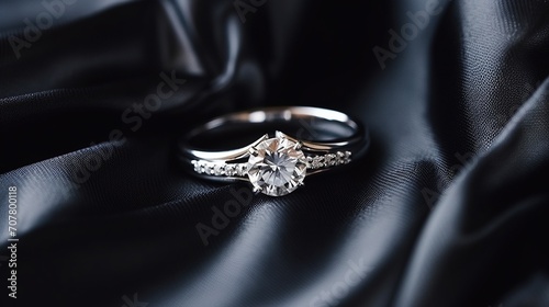 photos of sparkling women's rings on black cloth, gold jewelry, women's accessories