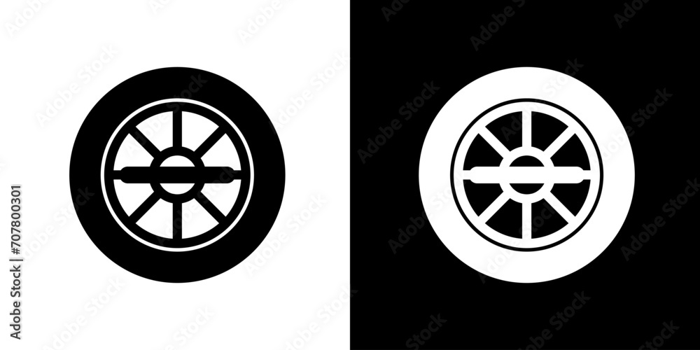 car wheels icon. Automotive Icon. Black icon. Silhouette. car wheels icon. Automotive Icon. Black icon. Silhouette.