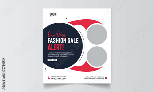 New arrival Fashion Sale Social media post on web banner vector template.